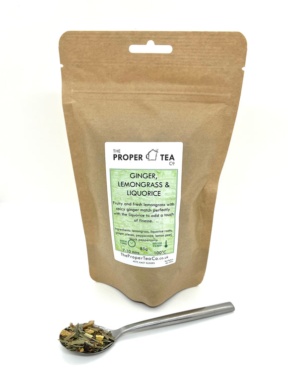 Ginger Lemongrass & Liquorice Herb Tea Blend 85g